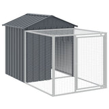 Chicken Cage with Run Anthracite 117x813x123 cm Galvanised Steel 3189071