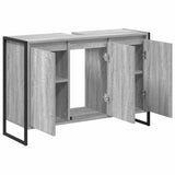 Bathroom Cabinet Grey Sonoma 90 x 30 x 60 cm Engineered Wood 886483