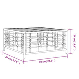 Garden Table Anthracite 70x70x34 cm Poly Rattan 364133
