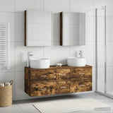 Bathroom Furniture Set 5 pcs Smoked Oak 3407051