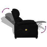 Massage Chair Black Fabric 342461