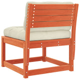 Garden Sofa with Cushions Wax Brown Solid Wood Pine 844691