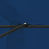 Garden Parasol 394 x 394 x 248 cm Polyester and Steel Azurblau 42003643