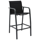 Garden Bar Set Black Steel Medium Durable Garden Bar Set 3073572