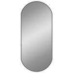 ZNTS Wall Mirror Black 90x40 cm Oval 348207