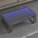 Coffee Table with Infinity LED Grey Sonoma 90x53x30 cm 847642