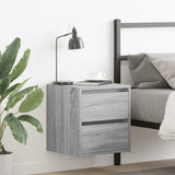 Wall-mounted Bedside Cabinets 2 pcs Grey Sonoma 38x34x40 cm 861258