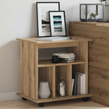 Rolling Cabinet Artisan Oak 60x45x60 cm Engineered Wood 856663