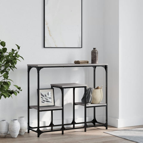 ZNTS Console Table Grey Sonoma 89.5x28x76 cm Engineered Wood 833386