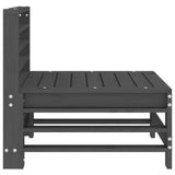 Garden Middle Sofas 2 pcs Grey Solid Wood Pine 825641