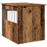Dog Crate Furniture Old Wood 64.5x80x71 cm Engineered Wood 857645