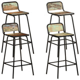 Bar Chairs 4 pcs Solid Reclaimed Wood 321956