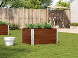 Garden Planter Brown 80x60 cm Solid Wood Pine 3295422