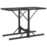 3 Piece Bistro Set with Cushions Black Poly Rattan 365062