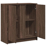 Sideboard with LED Brown Oak 77x34x85 cm Engineered Wood 852137