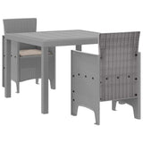 Garden Dining Set 3 pcs Light Grey Polypropylene 3378688