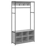 Coat Stand with Shoes Bench Grey Sonoma 100 x 32 x 180.5 cm 8012035