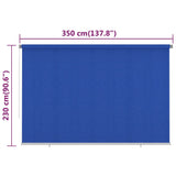 Outdoor Roller Blind 350x230 cm Blue HDPE 312859