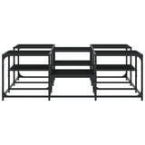 Coffee Table Black 121x121x40 cm Engineered Wood 839068