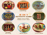 8 in 1 Wooden Activity Cube with Bead Maze, Shape Sorter, for Kids Boys Girls 18 Months T3398P422181