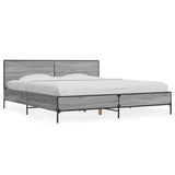 Bed Frame without Mattress Grey Sonoma 200x200 cm 3280020