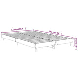 Bed Frame without Mattress Grey Sonoma 120x190 cm Small Double Engineered Wood 832299