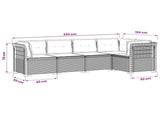5-Seater Garden Sofa with Cushions Rattan Look PP Anthracite 3444052