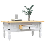 Coffee Table Mexican Pine Corona Range White 100x55x45 cm 282626