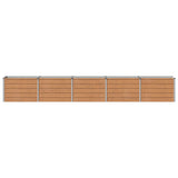 Raised Garden Bed Wood Brown 400 x 40 x 55 cm cold-rolled steel 8006273