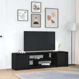 TV Cabinet Black Oak 188.5x41x50 cm Engineered Wood 3328418