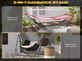 Foldable Hammock, Portable Hammock with Metal Frame, 2 in 1 Hammock Net, Hammock Chair T3398P328381