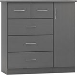 ZNTS Nevada 5 Drawer Low Wardrobe 100-101-138