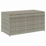 Garden Storage Box Poly Rattan 100x50x50 cm Grey 46473