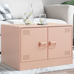 ZNTS Coffee Table Pink 67x50x44 cm Steel 841728