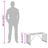 Outdoor Table Grey and Brown 80 x 40 x 40 cm Poly Rattan 42025165