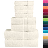 8 Piece Premium Towel Set SOLUND Cream 600 gsm 137550