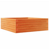 Garden Planter Wax Brown 70x70x23 cm Solid Wood Pine 847195