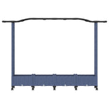 Raised Bed with Trellis and Roof Grey 207 x 40 x 129 cm PP 3423150