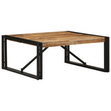 ZNTS Coffee Table 80x80x35 cm Solid Rough Wood Mango 4016670