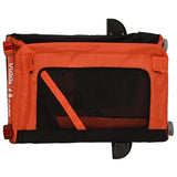 Pet Bike Trailer Orange and Black Oxford Fabric and Iron 93935