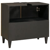 Sink cabinet Black and Gold 62 x 33 x 58 cm Solid Mango Wood 4017847