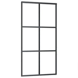 Sliding Door with Hardware Set ESG Glass&Aluminium 102x205 cm 3081949