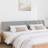Upholstered Headboard Light Grey 200 cm Solid Pine Wood 879209