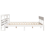 Bed Frame without Mattress White 120x200 cm Solid Wood Pine 3305799