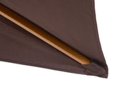 2 x 3m Wooden Garden Parasol Umbrella Outdoor Sun Shade Canopy, Dark Coffee T3398P320076