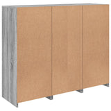 Sideboards with LED Lights 3 pcs Grey Sonoma Engineered Wood 3209126