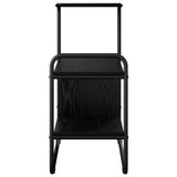 Console Table Black Oak 80 x 35 x 75 cm Engineered Wood 8007557