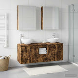 Bathroom Cabinet Set 5 pcs Smoked Oak Engineered Wood 3406371