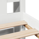 ZNTS Bookcase Bed without Mattress White 100x200 cm Solid Wood Pine 3322338
