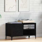 Record Cabinet Black Oak 84.5 x 38 x 48 cm Engineered Wood 862867